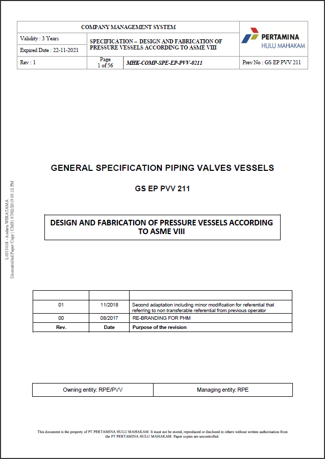 Figure 3.8 General Specification Piping Valves Vessels PVV-0211.png