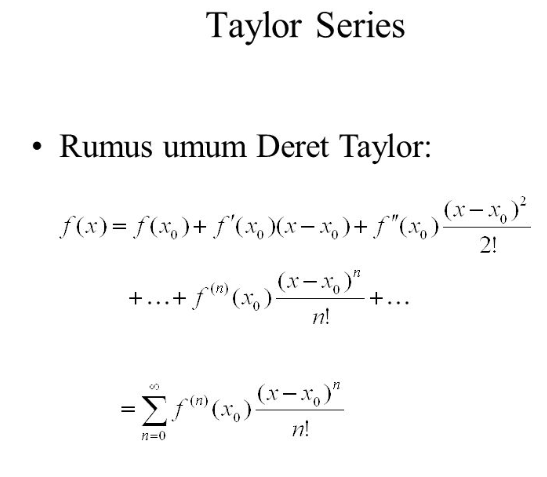 Penggunaan Taylor's Method dalam pencarian nilai SIN