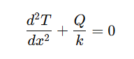 Fourier’s equation for heat flow in one-dimensional