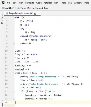 Coding algoritma penyelesaian